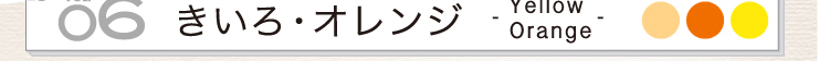 vol.06 きいろ・オレンジ - Yellow Orange -